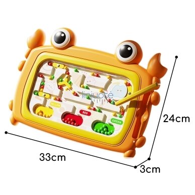 WOOPIE Magnetinė Montessori Lentelė Krabo Labirintas Oranžinė, 55808 6 WOOPIE Magnetinė Montessori Lentelė Krabo Labirintas Oranžinė, 55808 6