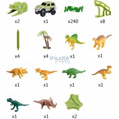 WOOPIE AUTOMOBILIŲ TRASA, XXL DINOZAURAI, 240 EL., 45630 4 WOOPIE AUTOMOBILIŲ TRASA, XXL DINOZAURAI, 240 EL., 45630 4