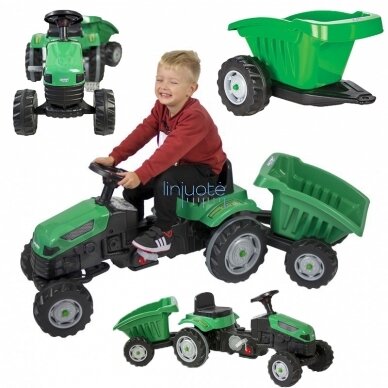 Vaikiškas traktorius su priekaba Farmer GoTrac MAXI 28286 Vaikiškas traktorius su priekaba Farmer GoTrac MAXI 28286