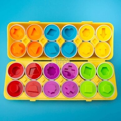 MONTESSORI KIAUŠINIŲ DĖLIONĖ - ATITAIKYK FORMAS IR SPALVAS, 48426 5 MONTESSORI KIAUŠINIŲ DĖLIONĖ - ATITAIKYK FORMAS IR SPALVAS, 48426 5