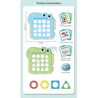 MONTESSORI DINOZAURŲ DĖLIONĖ, SUDERINK FORMAS, 50940 7 MONTESSORI DINOZAURŲ DĖLIONĖ, SUDERINK FORMAS, 50940 7