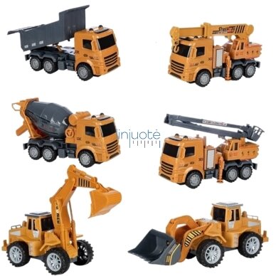 WOOPIE DIDELIS STATYBOS AUTOMOBILIŲ RINKINYS 6in1, 52869 2 WOOPIE DIDELIS STATYBOS AUTOMOBILIŲ RINKINYS 6in1, 52869 2
