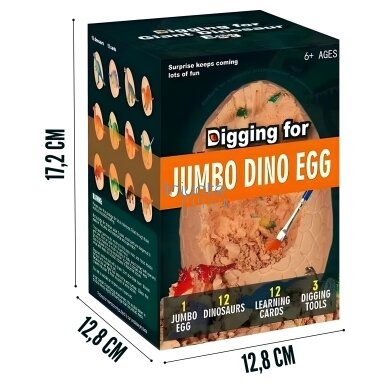WOOPIE Dinozaurų Kiaušinio Kasinėjimo Rinkinys – 12 Dinozaurų 57048 6 WOOPIE Dinozaurų Kiaušinio Kasinėjimo Rinkinys – 12 Dinozaurų 57048 6