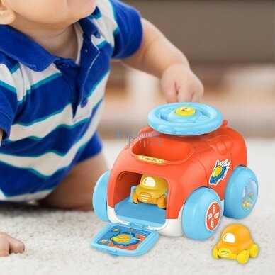 WOOPIE BABY AUTOMOBILIŲ PALEIDIMO ĮRENGINYS, AUTOMOBILIŲ KATAPULTOS RINKINYS, 47221 2