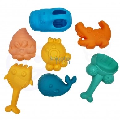 WOOPIE SMĖLIO RINKINYS 3IN1 LAGAMINAS ELNIUKAS + VANDENS ŽAISLAS, 44145 5