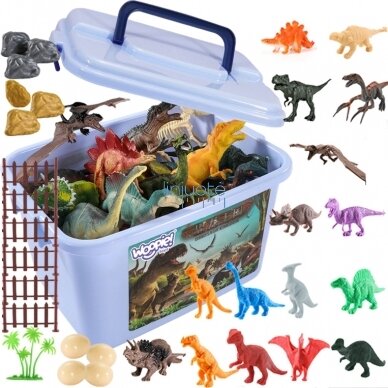 DINOZAURŲ FIGURĖLIŲ RINKINYS DĖŽŪTĖJE, 40vnt., 47160 DINOZAURŲ FIGURĖLIŲ RINKINYS DĖŽŪTĖJE, 40vnt., 47160