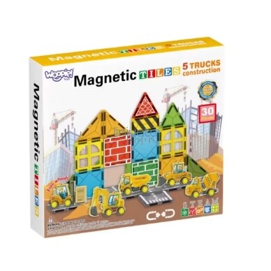 STEAM Magnetinis Konstruktorius, 30 EL, 55822 3 STEAM Magnetinis Konstruktorius, 30 EL, 55822 3