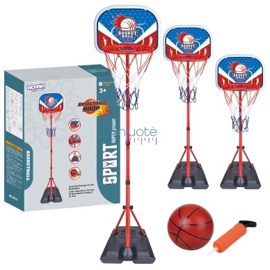 WOOPIE REGULIUOJAMO AUKŠČIO 90-170CM STOVINTIS KREPŠINIO RINKINYS + KAMUOLYS, 50391 WOOPIE REGULIUOJAMO AUKŠČIO 90-170CM STOVINTIS KREPŠINIO RINKINYS + KAMUOLYS, 50391