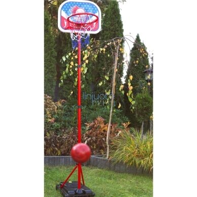 WOOPIE REGULIUOJAMO AUKŠČIO 90-170CM STOVINTIS KREPŠINIO RINKINYS + KAMUOLYS, 50391 5