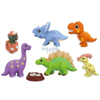 WOOPIE KŪRYBINIS RINKINYS SU DAŽAIS „PASIDARYK PATS“ PADARYK GIPSO FIGŪRĖLES IR JAS NUDAŽYK – DINOZAURŲ RINKINYS, 55327 5