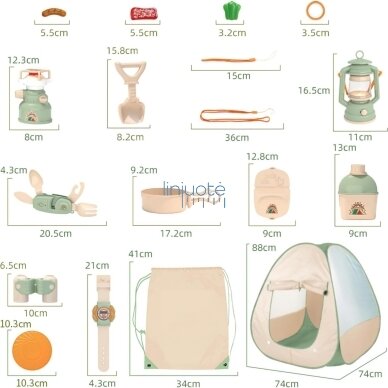 WOOPIE MAŽOJO TYRINĖTOJO STOVYKLAVIMO RINKINYS XXL IŠVYKAI 15 EL., 55372 6 WOOPIE MAŽOJO TYRINĖTOJO STOVYKLAVIMO RINKINYS XXL IŠVYKAI 15 EL., 55372 6