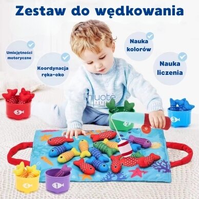 WOOPIE Mažojo Žvejo Skaičiavimo Mokymosi Komplektas, 22 Dalių 54566 2