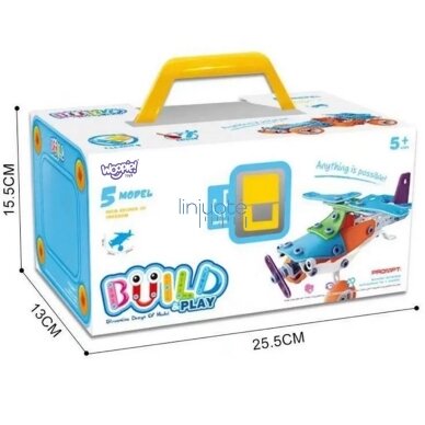 WOOPIE TRANSPORTO PRIEMONIŲ KONSTRUKTORIŲ RINKINYS 5IN1 STEM, 52807 5