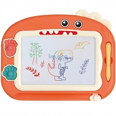 SPALVINGA MAGNETINĖ LENTA ORANŽINĖS SPALVOS SU 2 DINOZAURŲ ANTSPAUDAIS, 48174 SPALVINGA MAGNETINĖ LENTA ORANŽINĖS SPALVOS SU 2 DINOZAURŲ ANTSPAUDAIS, 48174