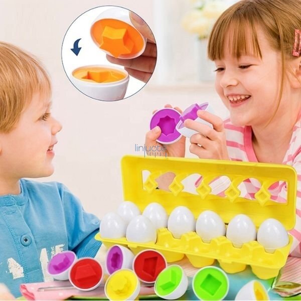 MONTESSORI KIAUŠINIŲ DĖLIONĖ - ATITAIKYK FORMAS IR SPALVAS, 48426 3 MONTESSORI KIAUŠINIŲ DĖLIONĖ - ATITAIKYK FORMAS IR SPALVAS, 48426 3
