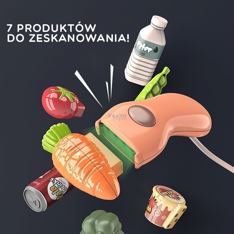 VAIKIŠKAS KASOS APARATAS SU GARSAIS, SKAITYTUVU, SVARSTYKLĖMIS IR KITAIS PRIEDAIS, 25 EL, 28781 2