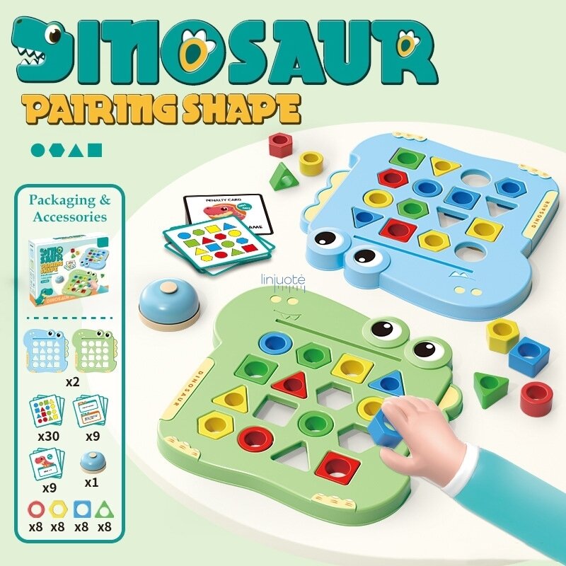MONTESSORI DINOZAURŲ DĖLIONĖ, SUDERINK FORMAS, 50940 5 MONTESSORI DINOZAURŲ DĖLIONĖ, SUDERINK FORMAS, 50940 5