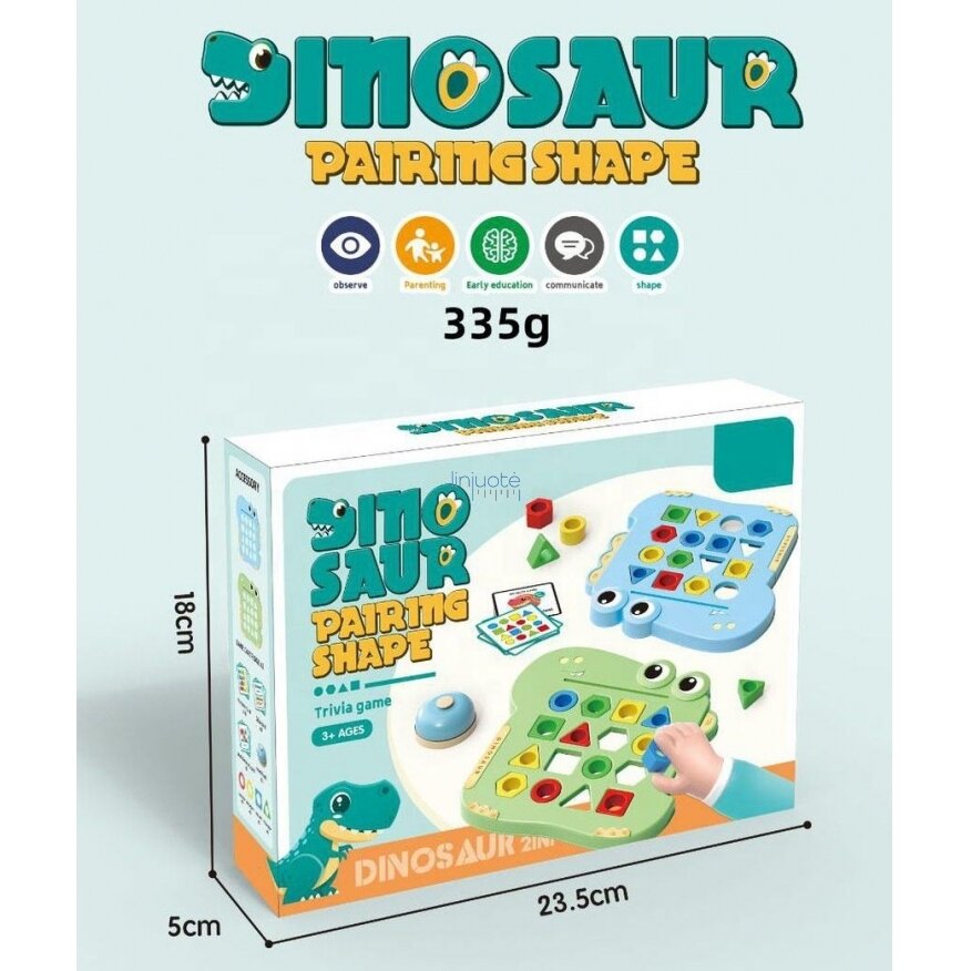 MONTESSORI DINOZAURŲ DĖLIONĖ, SUDERINK FORMAS, 50940 8 MONTESSORI DINOZAURŲ DĖLIONĖ, SUDERINK FORMAS, 50940 8