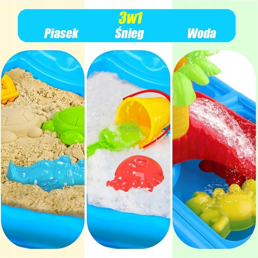 WOOPIE VANDENS IR SMĖLIO STALAS SU XL DYDŽIO KĖDUTE 2IN1 AQUAPARK SU 4 BASEINAIS IR 13 FUNKCIJOMIS, 55709 3